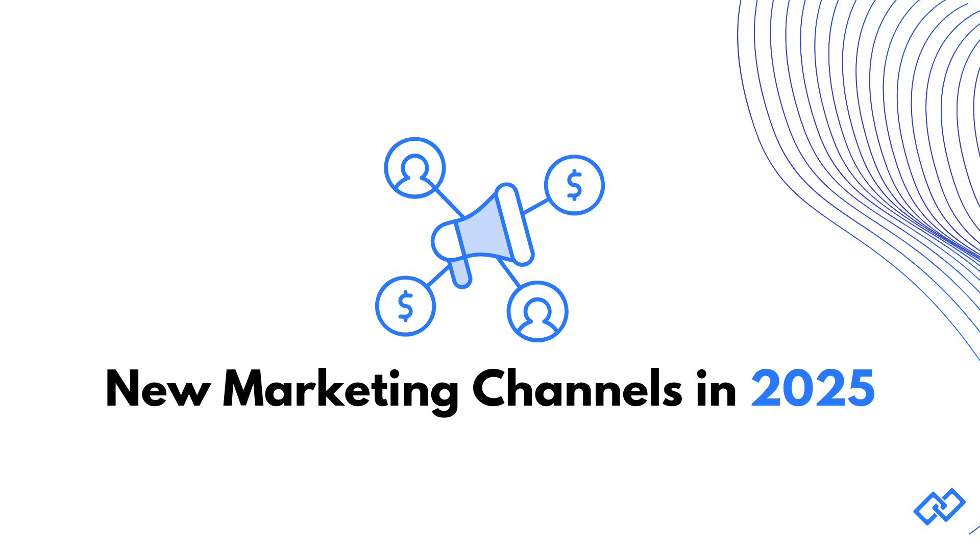 Illustration of new marketing channels in 2025 with megaphone and audience icons